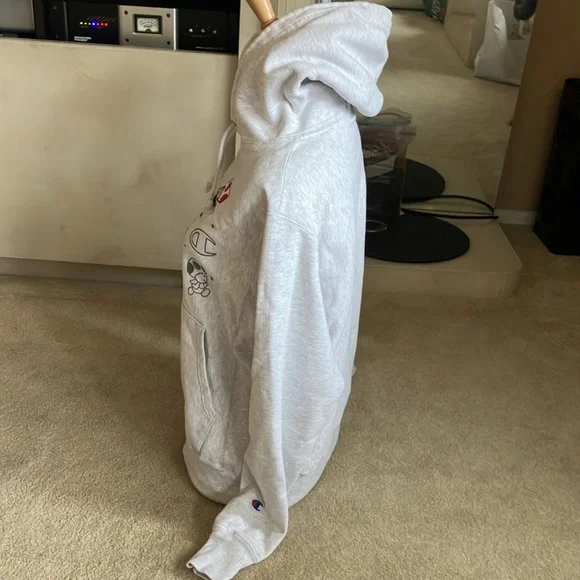 Champion X Super Mario Brothers Reverse Weave Sweatshirt Hoodie Toad Men’s Small - Picture 6 of 8